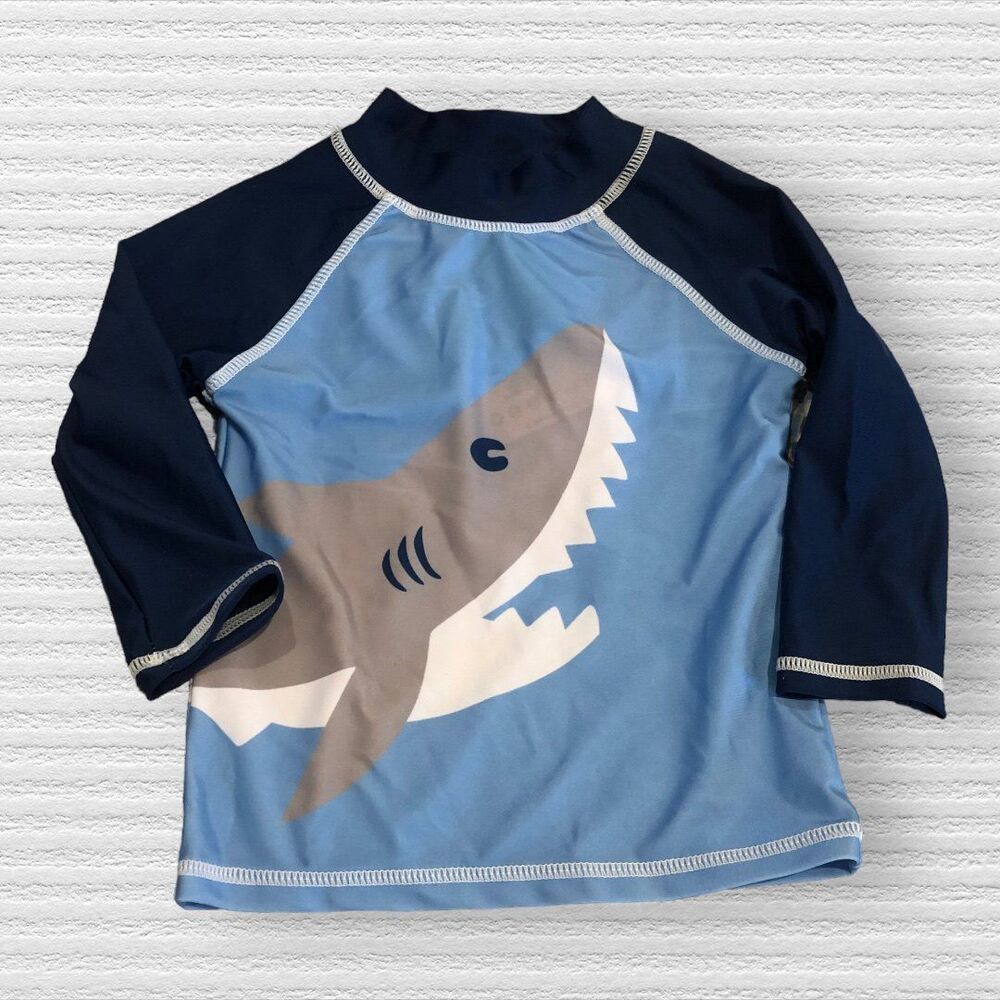 Flap Happy 24m Blue Shark Rash Guard NWT